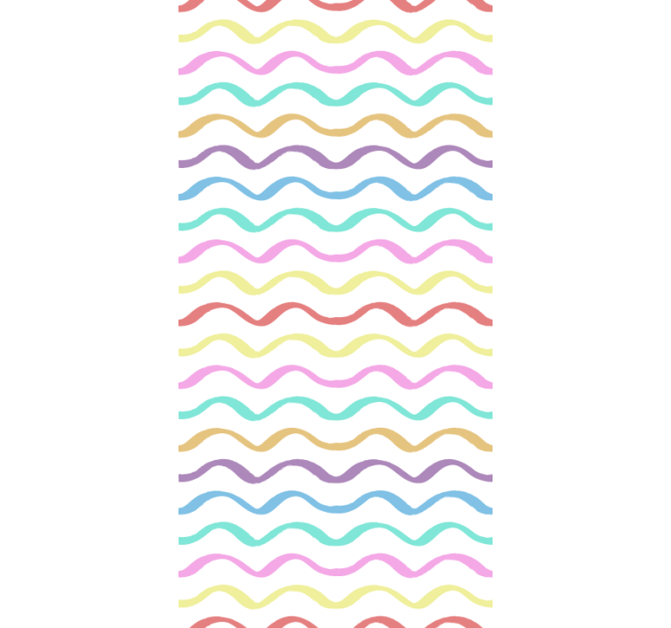 Ornamental wallpaper in a fantastic rainbow wave pattern - TenStickers