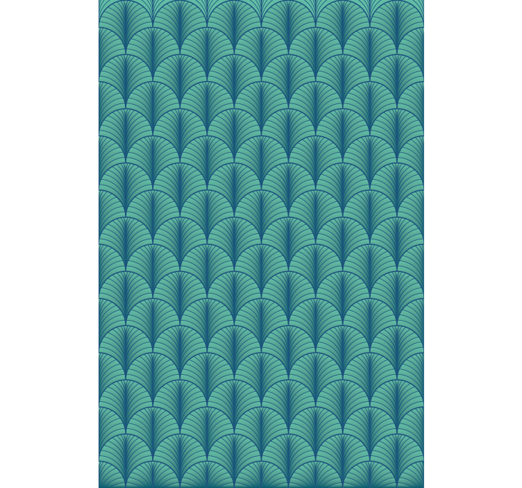 Light green and blue living area wallpaper - TenStickers