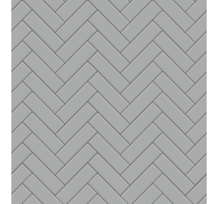 Ornamental wallpaper herringbone grey tiles - TenStickers