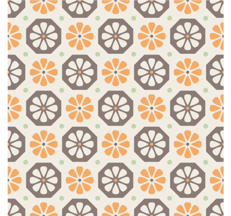 Ornamental wallpaper floral design accents - TenStickers
