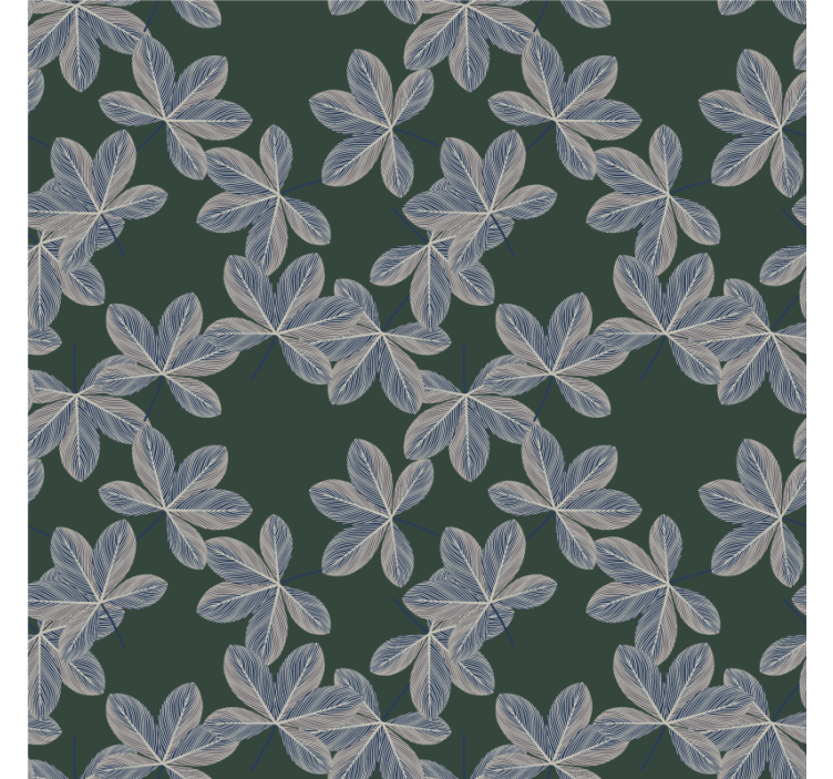 Ornamental wallpaper with botanical leaf design - TenStickers