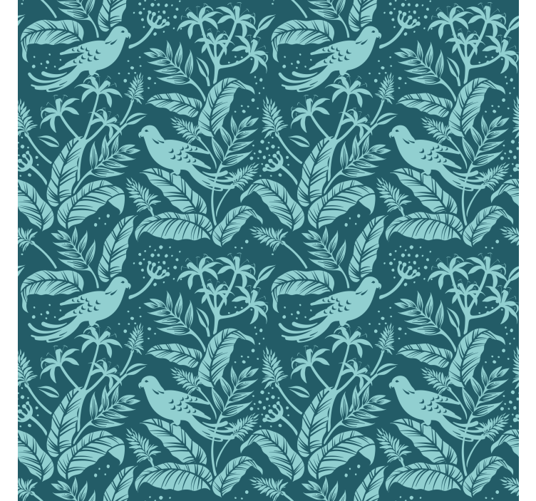Ornamental wallpaper botanical bird designs - TenStickers