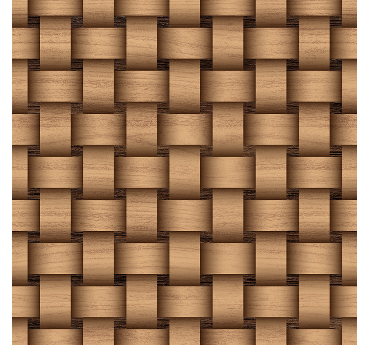 Textured wallpaper wood weaves together - TenStickers