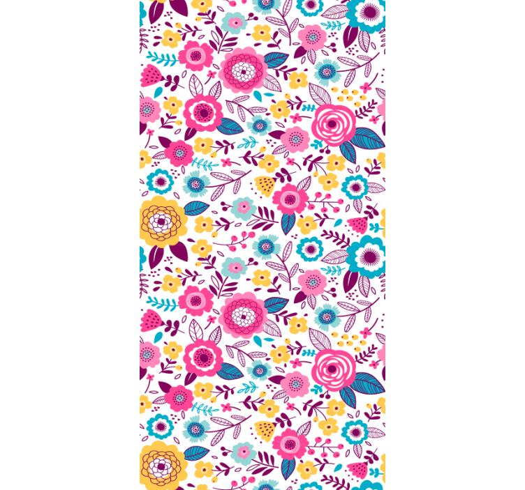 Vibrant botanical motivation wall paper in bedroom - TenStickers