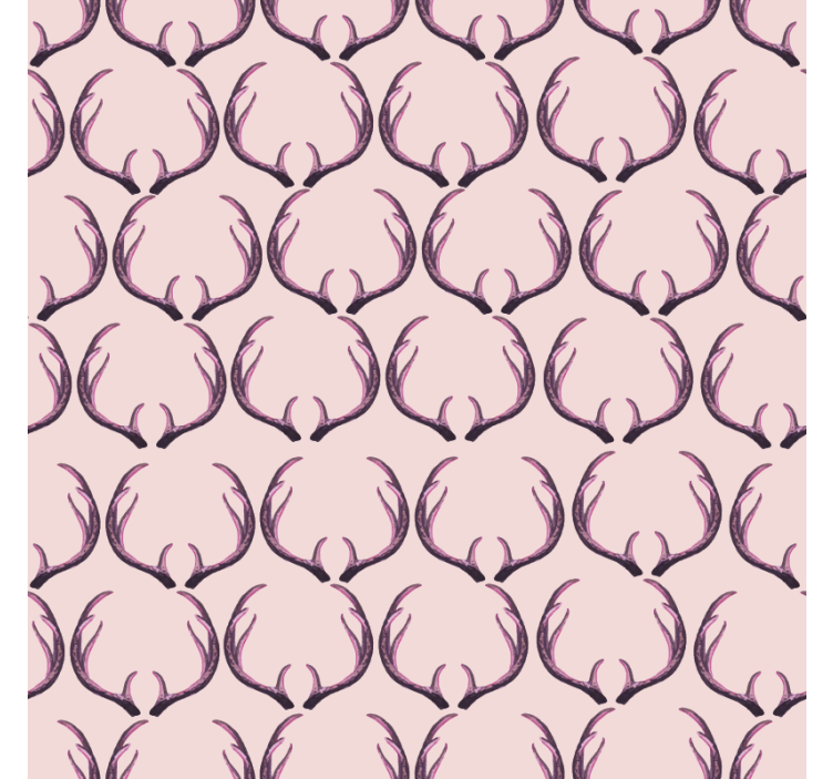 Animals wallpaper pink stag antlers - TenStickers