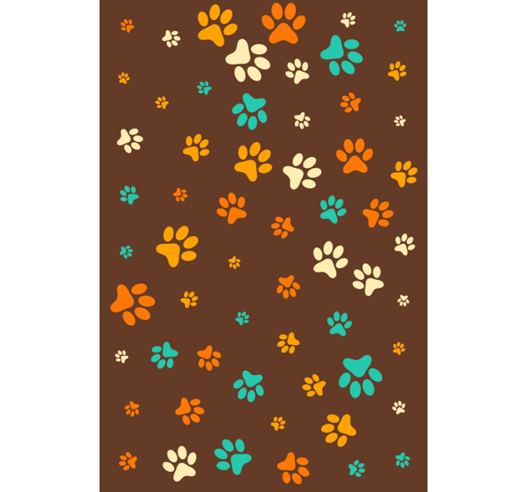 Animals wallpaper dog paw print design - TenStickers