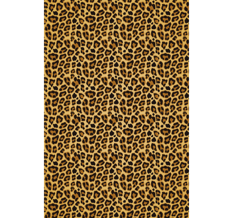 Animals wallpaper leopard print area accent - TenStickers