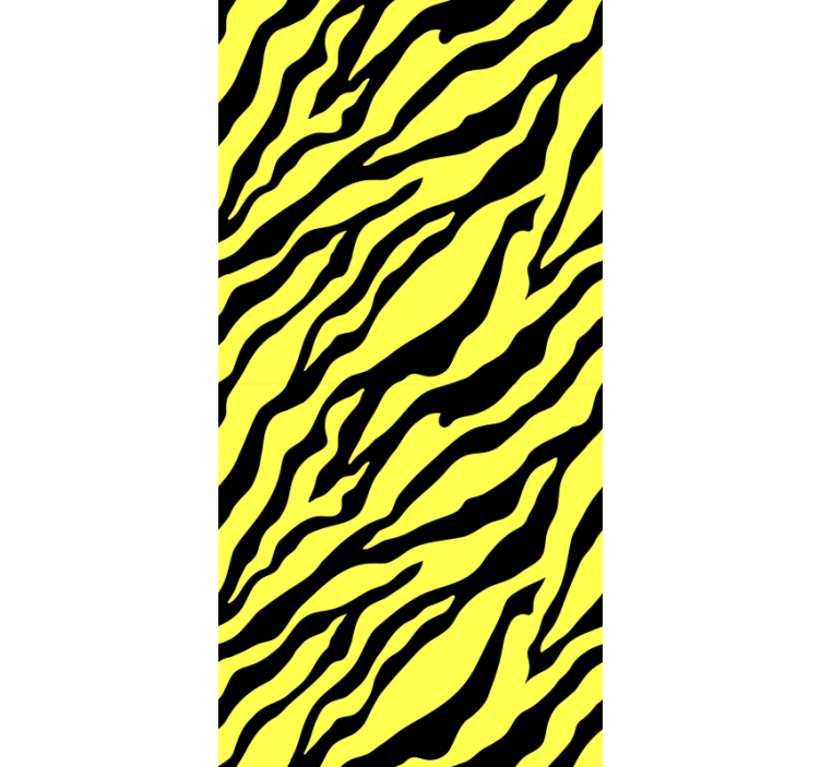 Animals wallpaper yellow zebra design - TenStickers