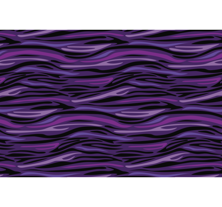 Animals wallpaper in purple wave pattern - TenStickers