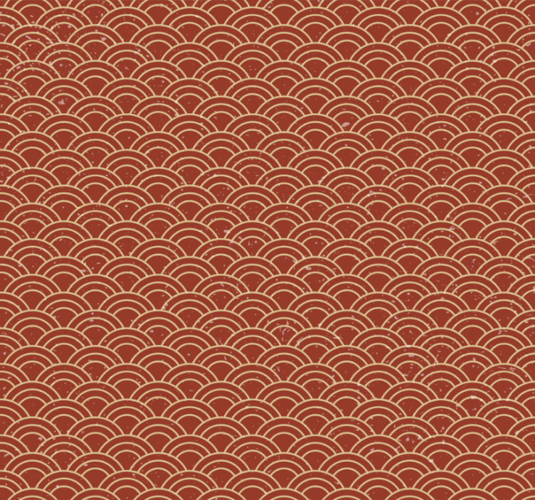 Hallway wallpaper japanese wave vintage design - TenStickers