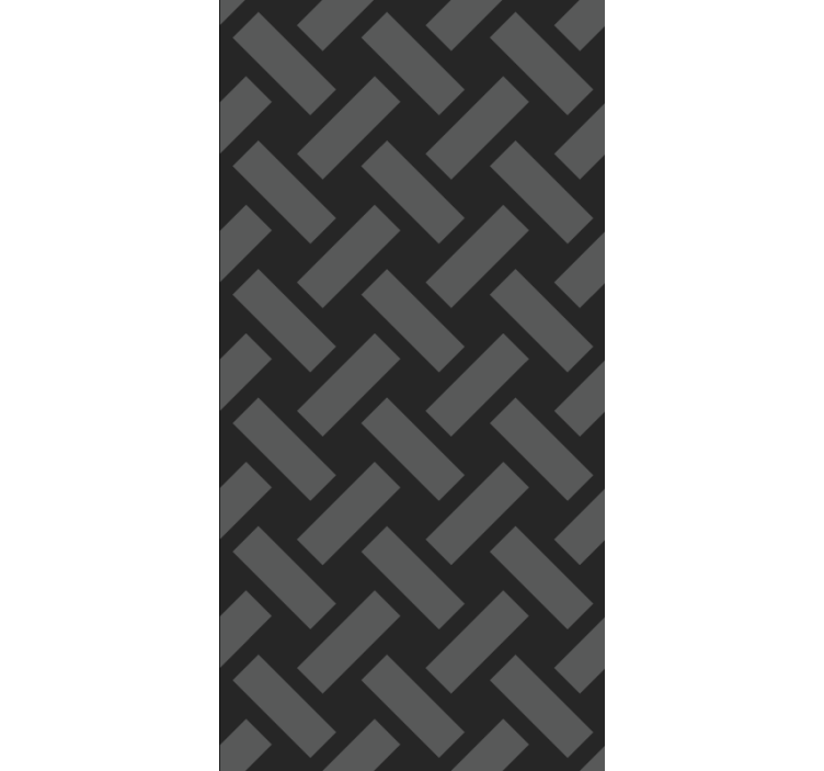 Hallway wallpaper geometric black squared pattern - TenStickers