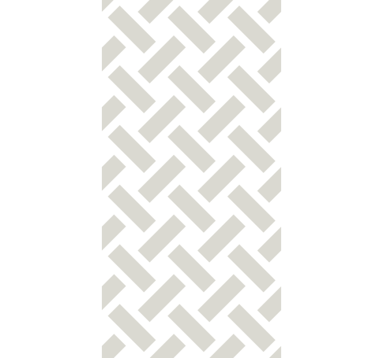 Hallway wallpaper geometric white square pattern - TenStickers