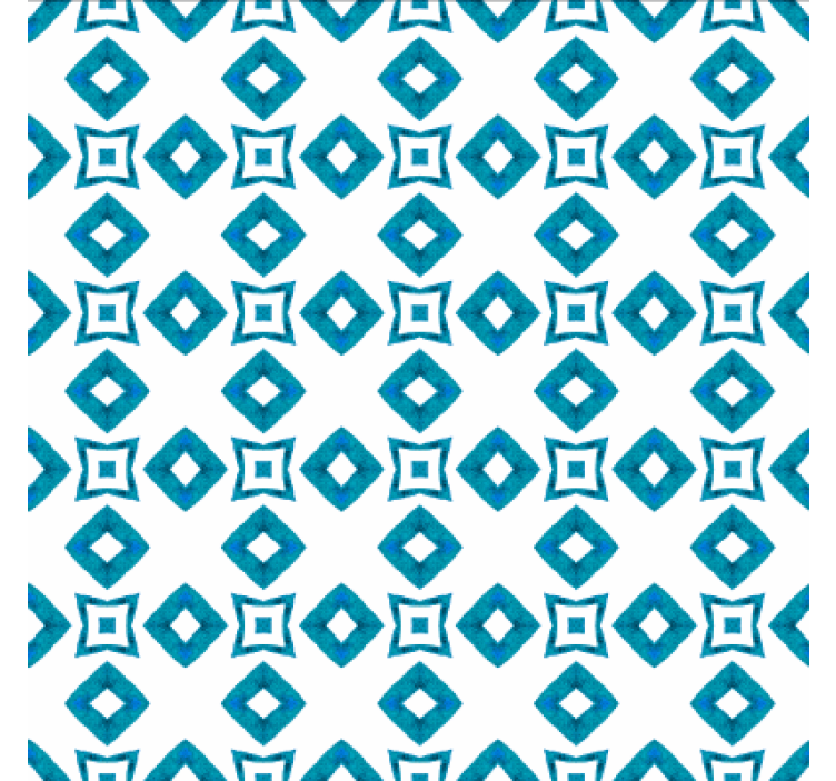 Wallpaper for dining area geometric blue diamond design - TenStickers