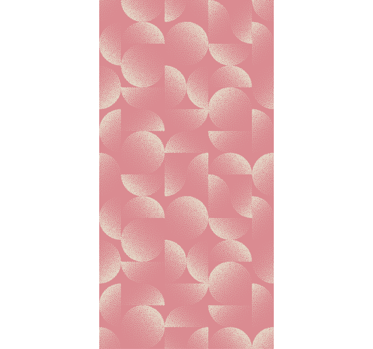 Pastel half circles wallpaper for dining area - TenStickers