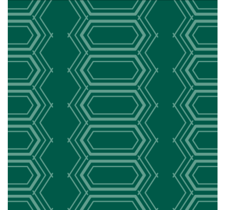 Wallpaper for dining area geometric green circle design - TenStickers