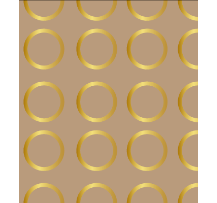 Wallpaper for dining area geometric golden circles - TenStickers