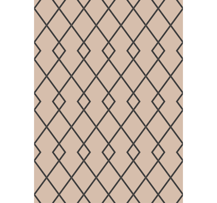 Wallpaper for dining area geometric beige diamond - TenStickers