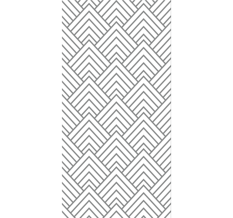 Geometric labyrinth wallpaper for dining area - TenStickers