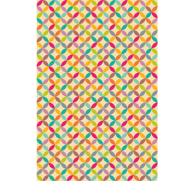 Wallpaper for dining area colorful geometric design - TenStickers