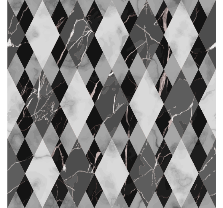 Marble effect wallpaper with diamond dark pattern - TenStickers