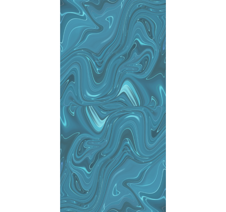 Marble effect wallpaper in swirling ocean colors - TenStickers