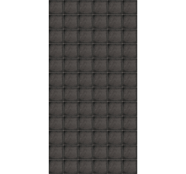 Tile effect wallpaper black stone square tiles - TenStickers
