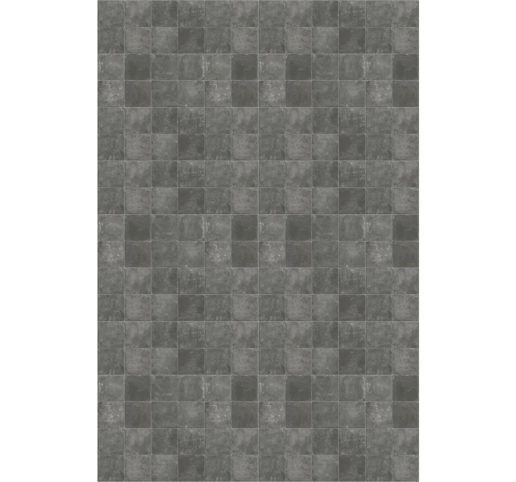 Tile effect wallpaper dark gray vintage squares - TenStickers