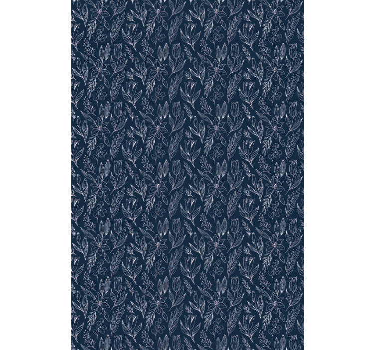 Hallway wallpaper lilies seamless pattern floral design - TenStickers