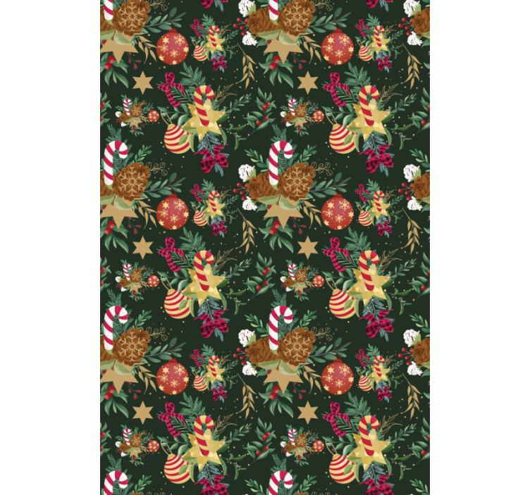 Hallway wallpaper with festive candy design - TenStickers