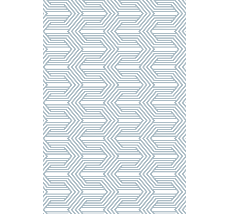 Nordic wallpaper blue background with white lines illusion - TenStickers