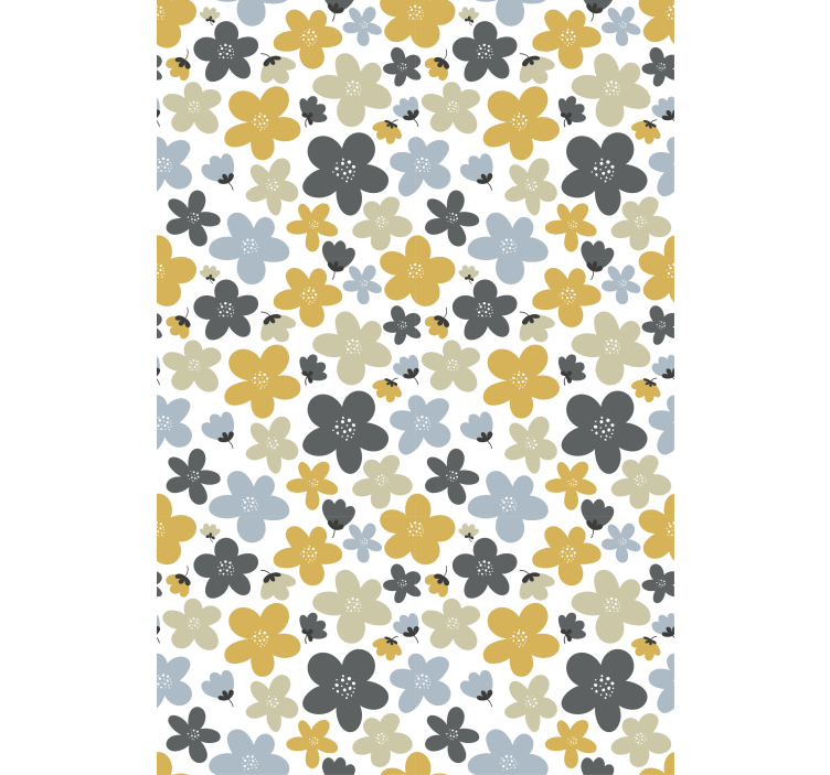 Nordic wallpaper pastel colored abstract flowers - TenStickers