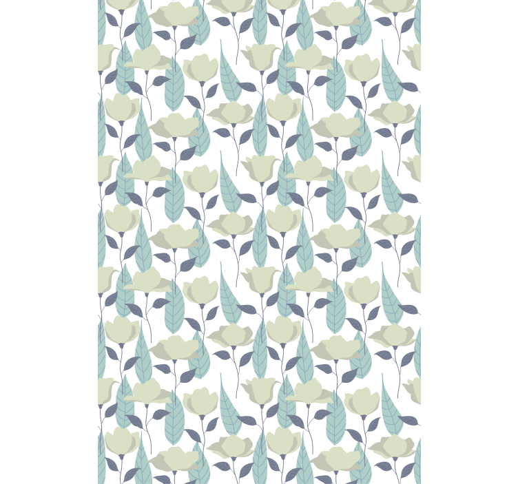 Nordic wallpaper pastel plant pattern - TenStickers