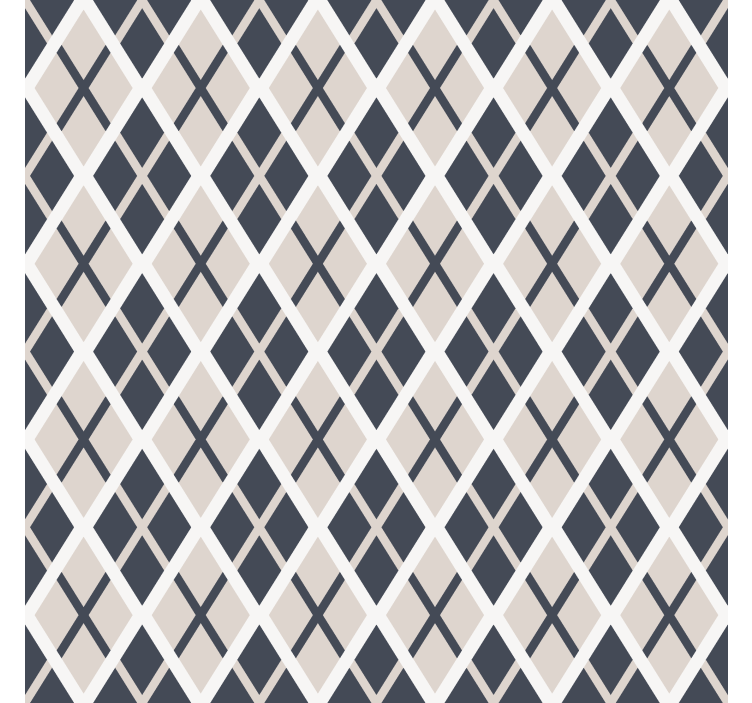 Nordic wallpaper rhombus pattern - TenStickers