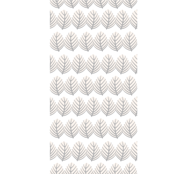 Nordic wallpaper grey leaf pattern - TenStickers