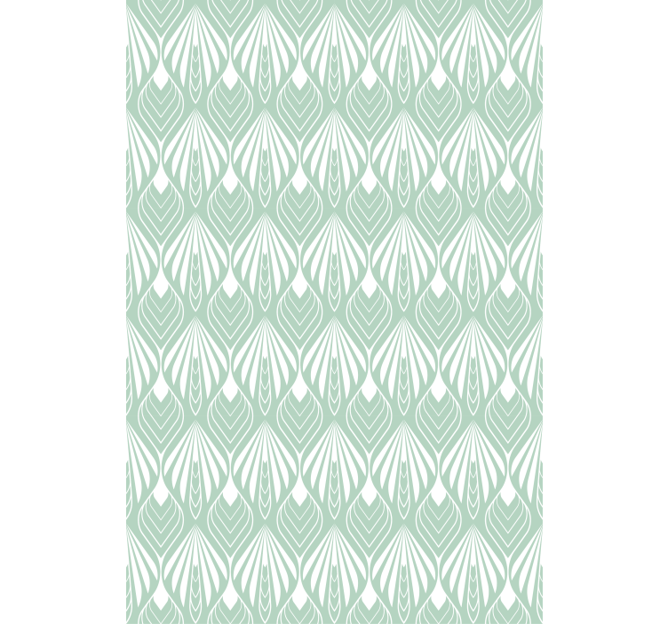 Nordic wallpaper pastel green leaves pattern - TenStickers