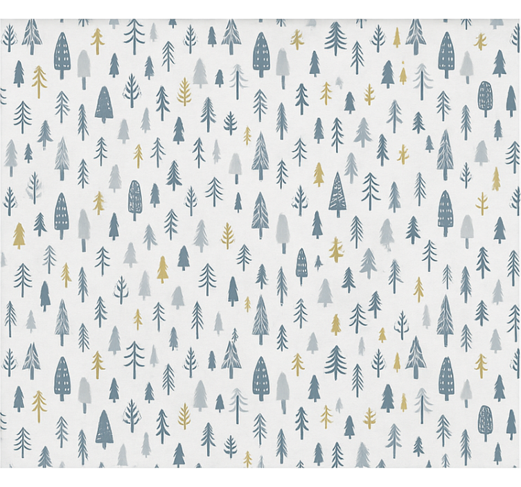 Nordic wallpaper winter forest scene - TenStickers