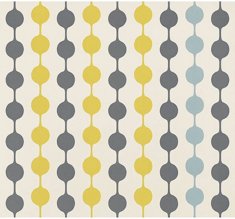 Nordic wallpaper with hanging colorful circles - TenStickers