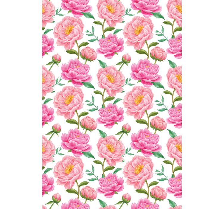 Classic wallpaper pink flower design - TenStickers