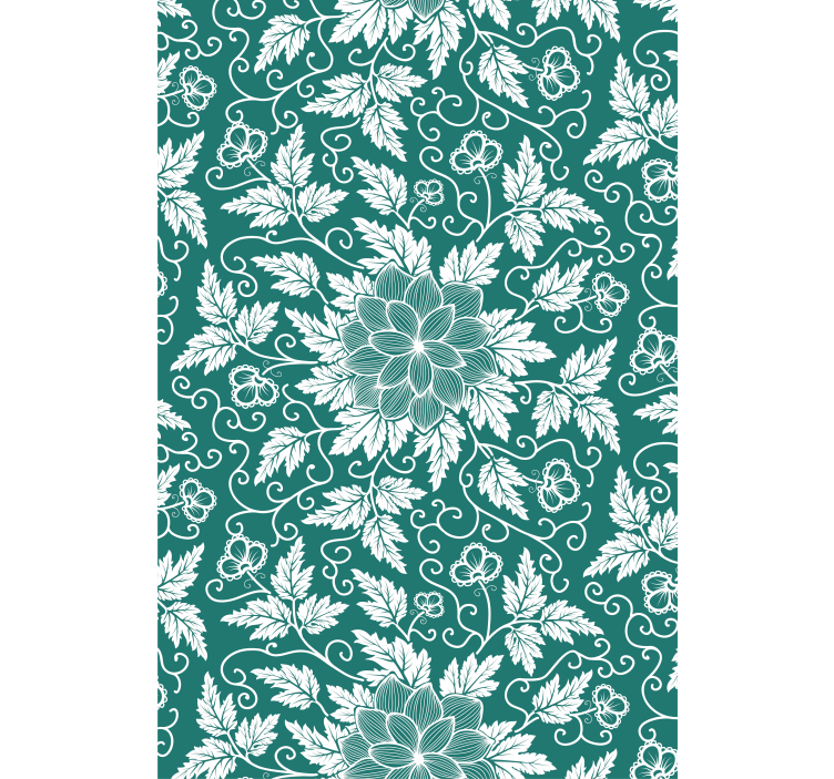 Living area wallpaper vintage floral design - TenStickers