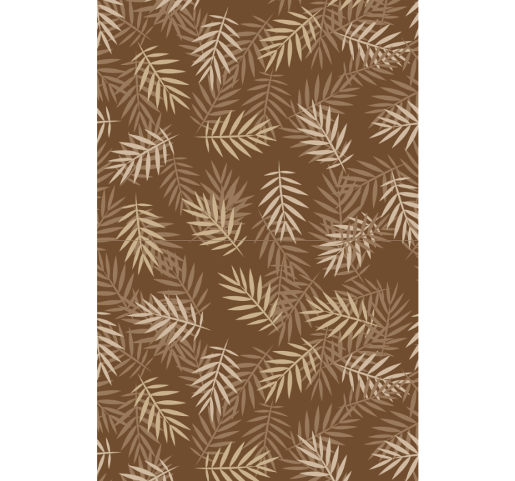 Living area wallpaper with natural leaf design - TenStickers