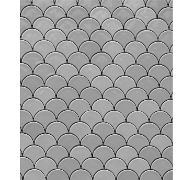 Living area wallpaper with scalloped pattern design - TenStickers