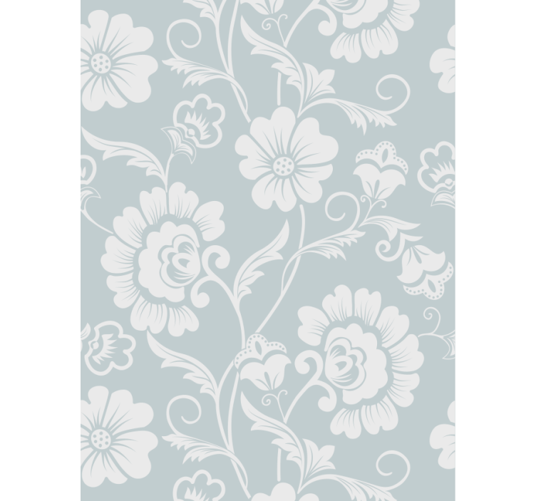 Living area wallpaper floral pattern design - TenStickers