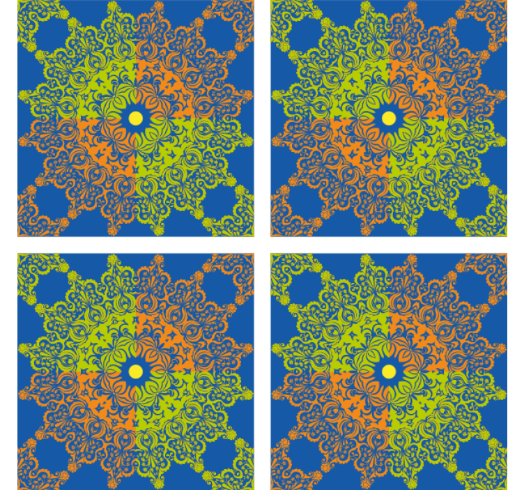 Tile effect wallpaper colorful mandala design - TenStickers