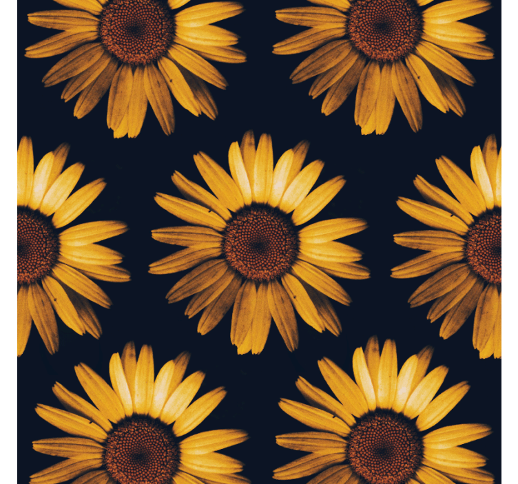Yellow sunflower flowers wallpaper - TenStickers