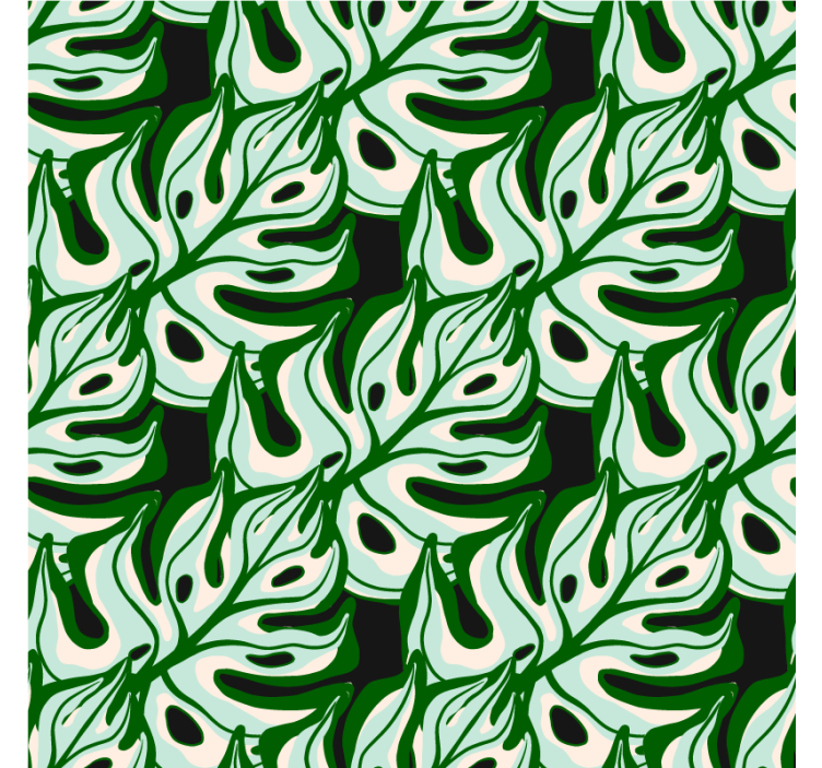 Flowers wallpaper black and green splashy flora - TenStickers