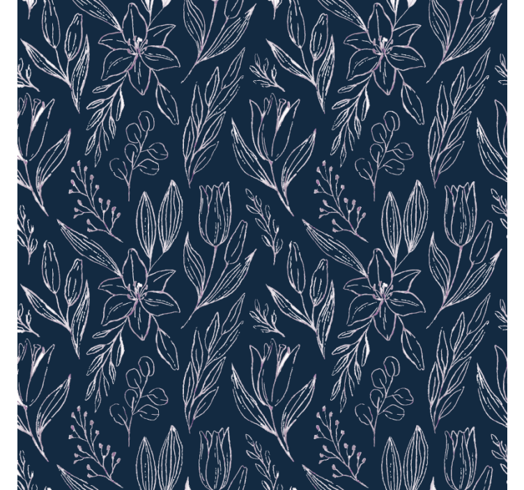 Flowers wallpaper lilies seamless floral pattern - TenStickers
