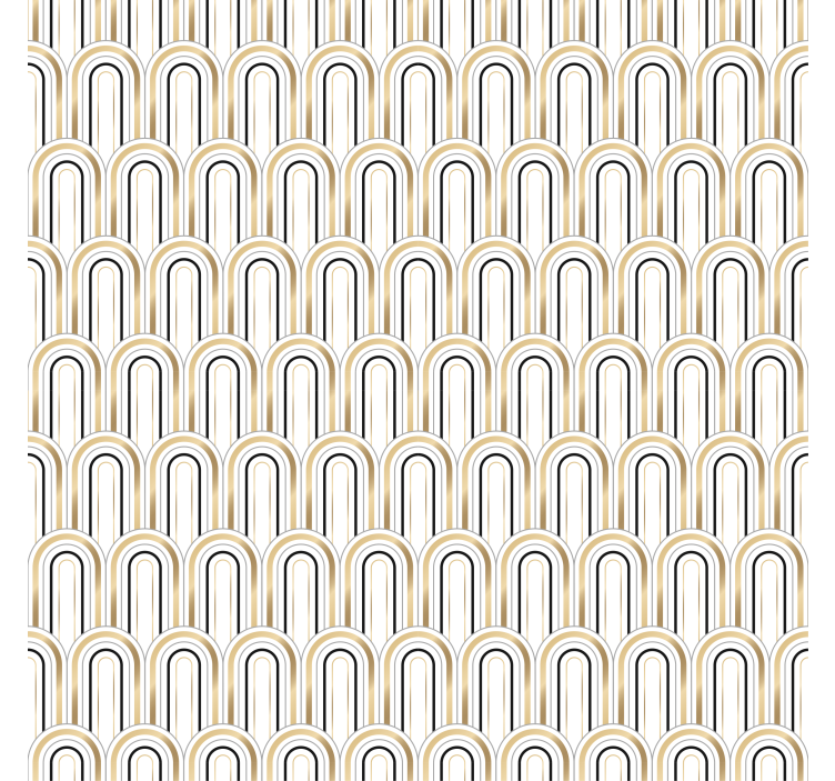 Wallpaper geometric art deco shapes - TenStickers