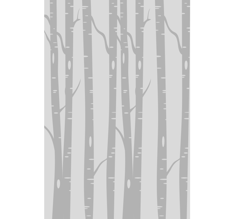 Wallpaper of a tree tall birches forest scandinavian - TenStickers