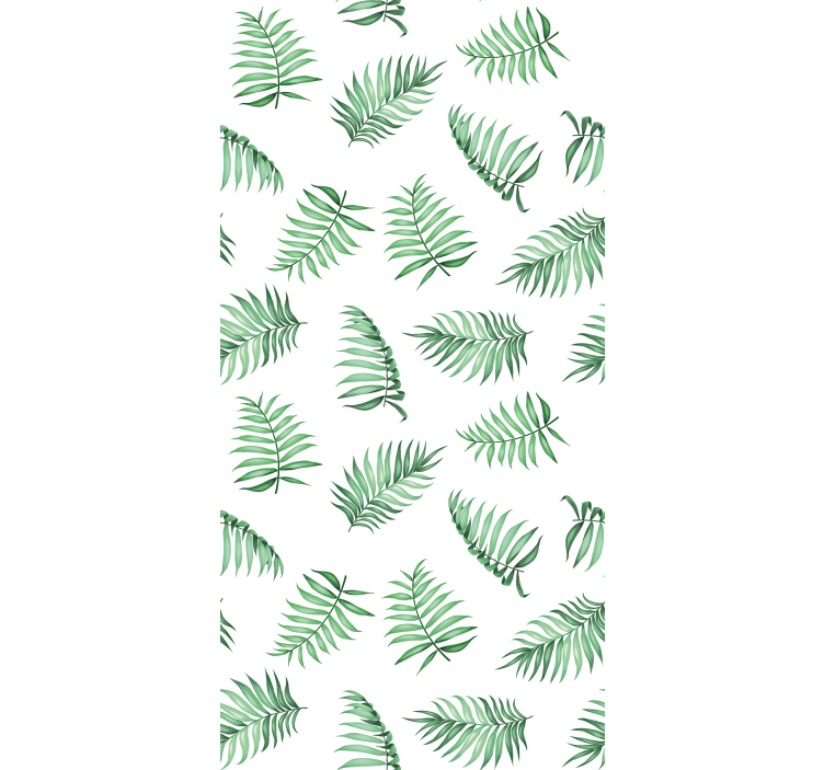 Wallpaper of a tree green palm leaves - TenStickers