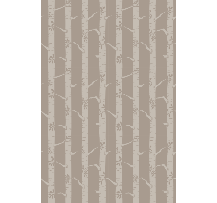 Wallpaper of a tree in a thin scandinavian pattern - TenStickers